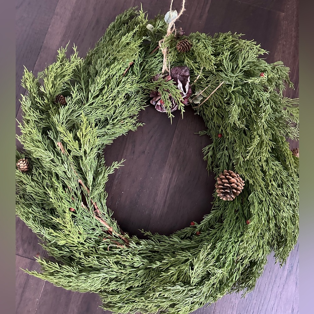 Cedar wreath Christmas decor holiday wreath